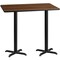 Emma and Oliver 30"x60" Rectangular Laminate Bar Table with 22"x22" Bases